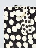 John Lewis Monochrome Spot Gift Bag, White/Black, Small Portrait