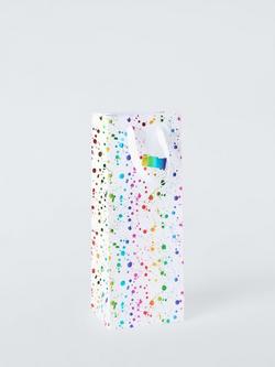 John Lewis Rainbow Splatter Gift Bag, Multi, Bottle Bag, Multi