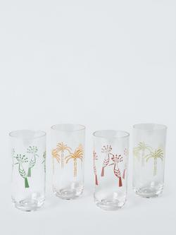John Lewis Palm House Plastic Picnic Highball, Set of 4, 500ml, Multi