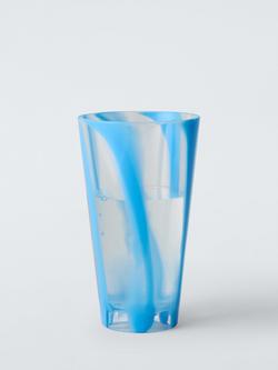 John Lewis Dolce Vita Striped Plastic Picnic Highball, 700ml - view 2, Azure