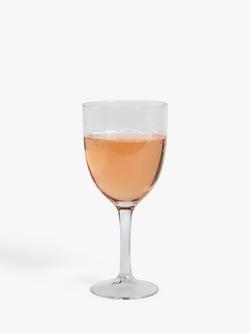 John Lewis Ripple Plastic Picnic Wine Glass, 440ml - view 2, Clear