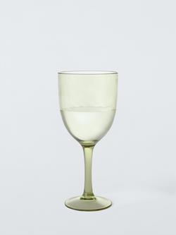 John Lewis Ripple Plastic Picnic Wine Glass, 440ml - view 2, Pistashio