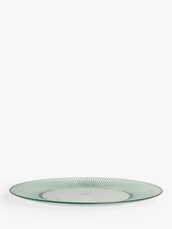 John Lewis Ribbed Recycled Plastic Picnic Plates, Set of 4, 25.5cm, Aqua - view 2, Aqua