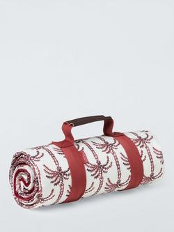 John Lewis Palm House Extra Large Picnic Rug, Red Oxide, Red Oxide
