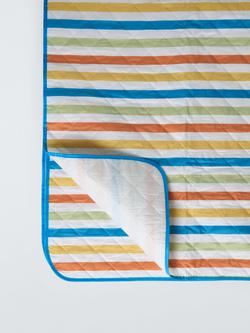 John Lewis Striped Picnic Rug, Multi - view 2, Multi