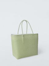 John Lewis Dolce Vita Woven Cooler Tote Bag, 15L, Pistachio