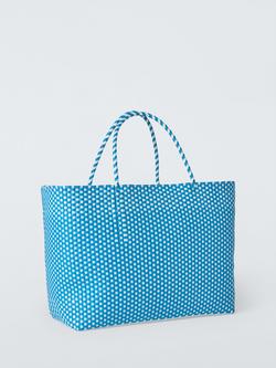 John Lewis Dolce Vita Woven Cooler Tote Bag, 30L, Azure, Azure