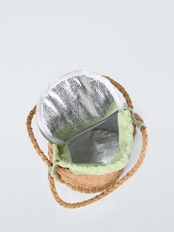 John Lewis Palm House Woven Rattan Lunch Cooler Bag, Natural - view 2, Natural