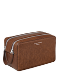 Aspinal of London Mount Street Pebble Leather Washbag, Tobacco