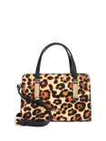 Dune Dinkydenbeigh Leather Blend Leopard Tote Bag, Black/Multi