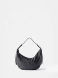 Mint Velvet Leather Slouchy Bag, Black