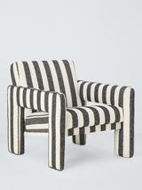 John Lewis x John Cooper Blocky Striped Armchair, Black/White