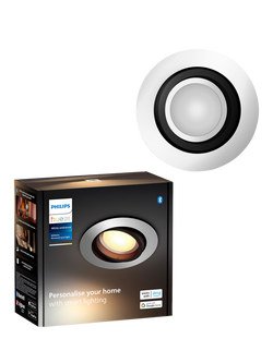 Philips Hue White Ambiance Milliskin Smart Recessed Spotlight, 5W, Aluminium