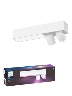 Philips Hue White & Colour Ambiance Centris Smart 2 Light LED Ceiling Spotlight, White, White/Multi