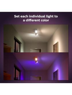 Philips Hue White & Colour Ambiance Centris Smart 2 Light LED Ceiling Spotlight, White - view 2, White/Multi