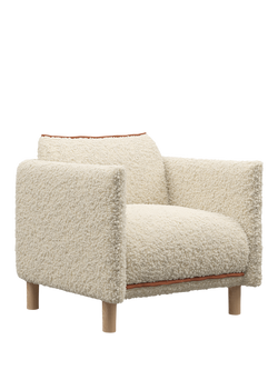 Cozmo Cozy Armchair, Cream Fleece Brick Piping, Cream Fleece Brick Piping