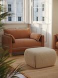 Cozmo Cozy Pouffe, Cream Fleece Brick Piping