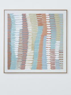 John Lewis 'Dash Texture' Framed Hand Painted 3D Canvas, 90 x 90cm, Cream - view 2, Cream