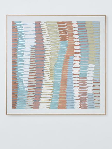 John Lewis 'Dash Texture' Framed Hand Painted 3D Canvas, 90 x 90cm, Cream - view 2, Cream