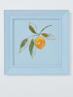 John Lewis Kitchen Art 'Lemon' Hand Painted Wall Art, 30 x 30cm, Blue, Blue
