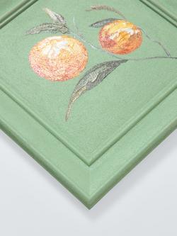 John Lewis Kitchen Art 'Orange' Hand Painted Wall Art, 30 x 30cm, Green - view 2, Green