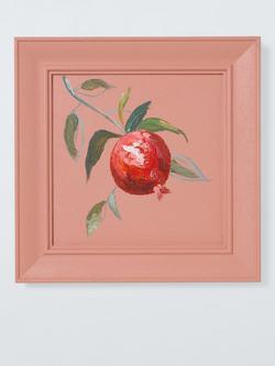 John Lewis Kitchen Art 'Pomegranate' Hand Painted Wall Art, 30 x 30cm, Pink, Pink