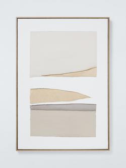 John Lewis 'Gathers Scene' Framed Hand Painted 3D Canvas, Natural, Natural