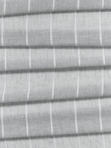 John Lewis Stripe Voile Fabric, Grey