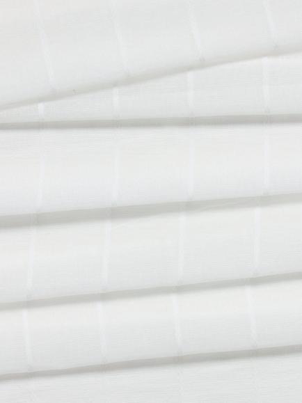 John Lewis Stripe Voile Fabric, White