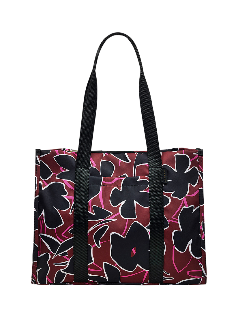 Radley Canford Gardens Bloom Hand Drawn Tote Bag Merlot