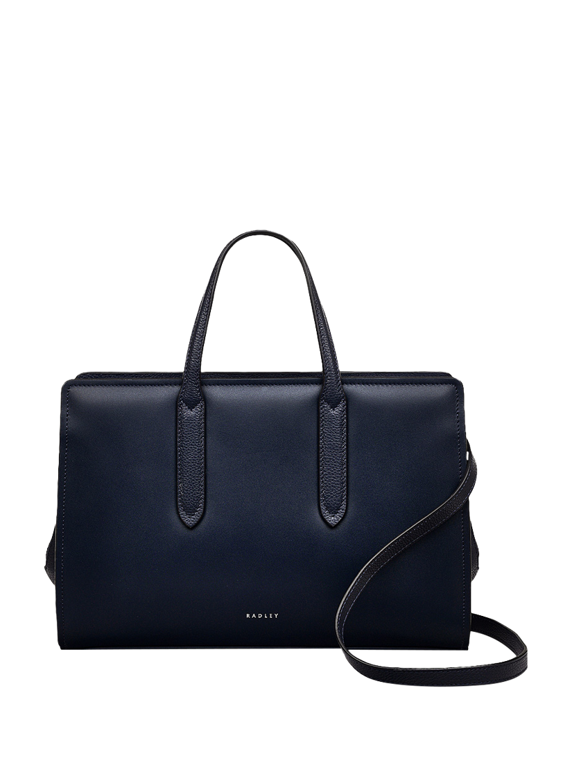 Product image 1 of 4, which shows Radley Liverpool Lane Leather Grab Bag, Ink