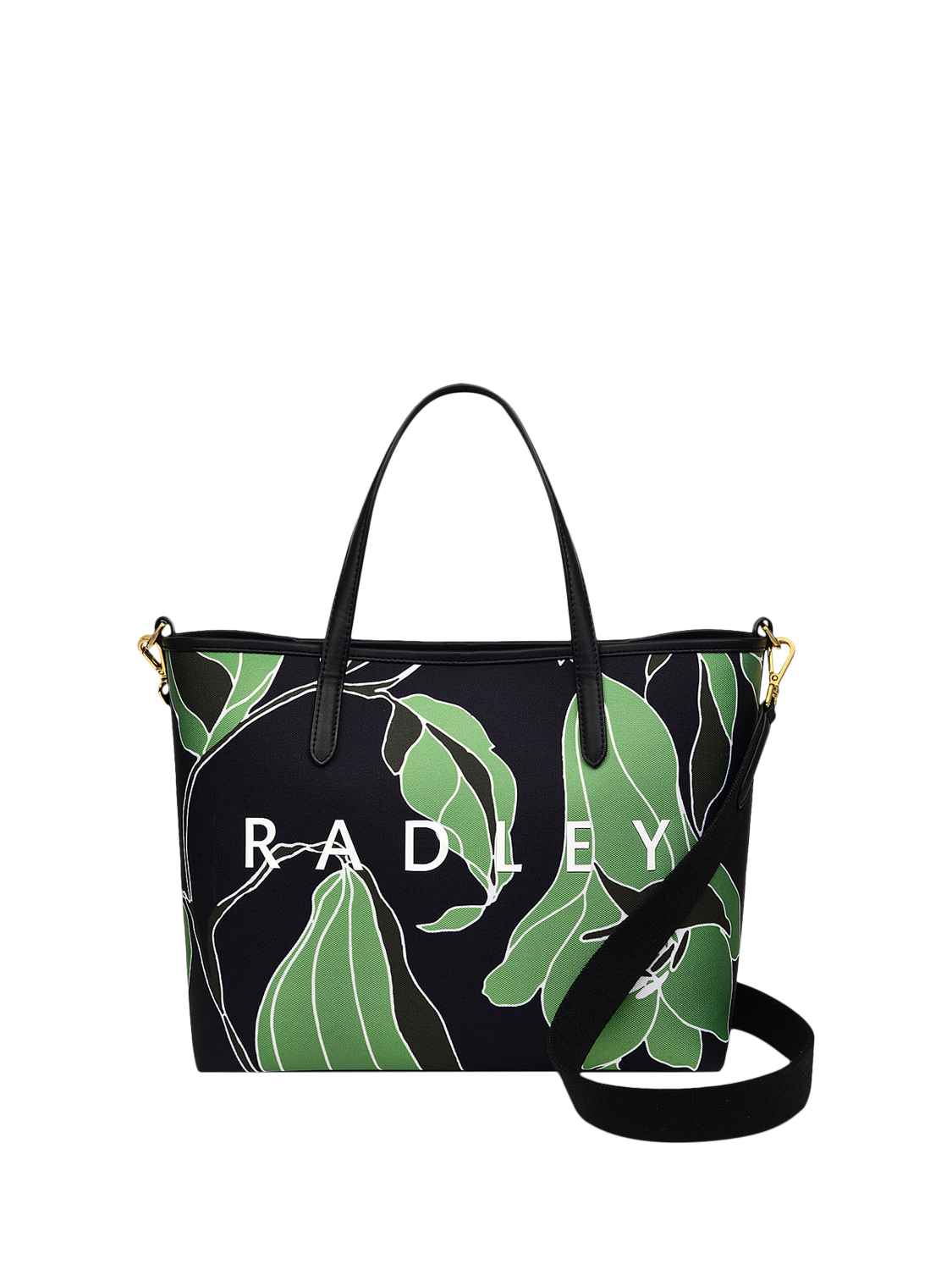 Product image 1 of 4, which shows Radley Southwell Gardens Oversized Floral Print Grab Bag, Black