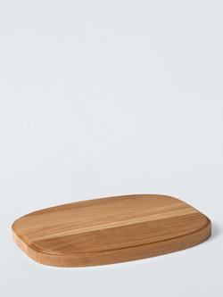 John Lewis X Deliciously Ella Small Chopping Board/Lid, 26cm, FSC-Certified (Oak Wood) - view 2, Natural