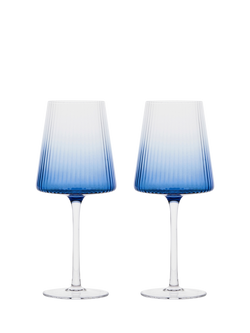 Anton Studio Designs Empire Wine Glass, Set of 2, 450ml, Blue, Blue