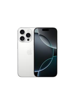 Apple iPhone 16 Pro, iOS, 6.3", 5G, SIM Free, 512GB, White Titanium