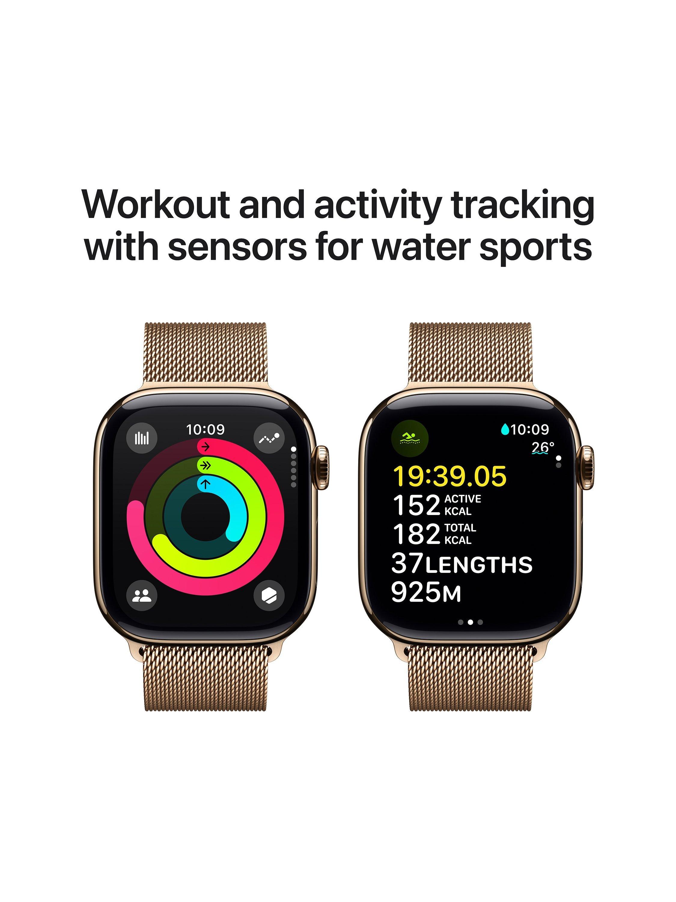 Apple Watch Series 10 GPS Cellular 42mm Titanium Case Milanese Loop