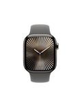 Apple Watch Series 10 GPS + Cellular, 42mm, Titanium Case, Sport Band, Stone Grey