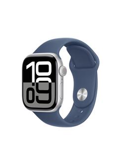 Apple Watch Series 10 GPS + Cellular, 42mm, Aluminium Case, Sport Band, Denim