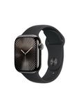 Apple Watch Series 10 GPS + Cellular, 42mm, Titanium Case, Sport Band, Black