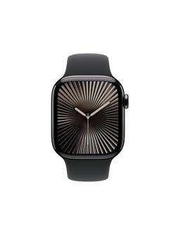 Apple Watch Series 10 GPS + Cellular, 42mm, Titanium Case, Sport Band - view 2, Black