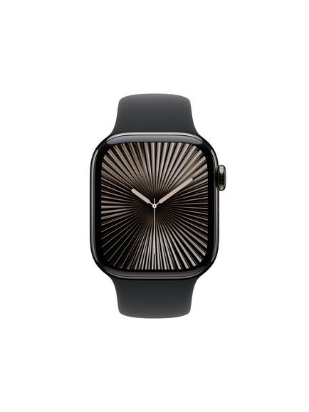 Apple Watch Series 10 GPS + Cellular, 42mm, Titanium Case, Sport Band - view 2, Black