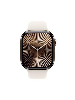 Apple Watch Series 10 GPS + Cellular, 46mm, Titanium Case, Sport Band - view 2, Starlight