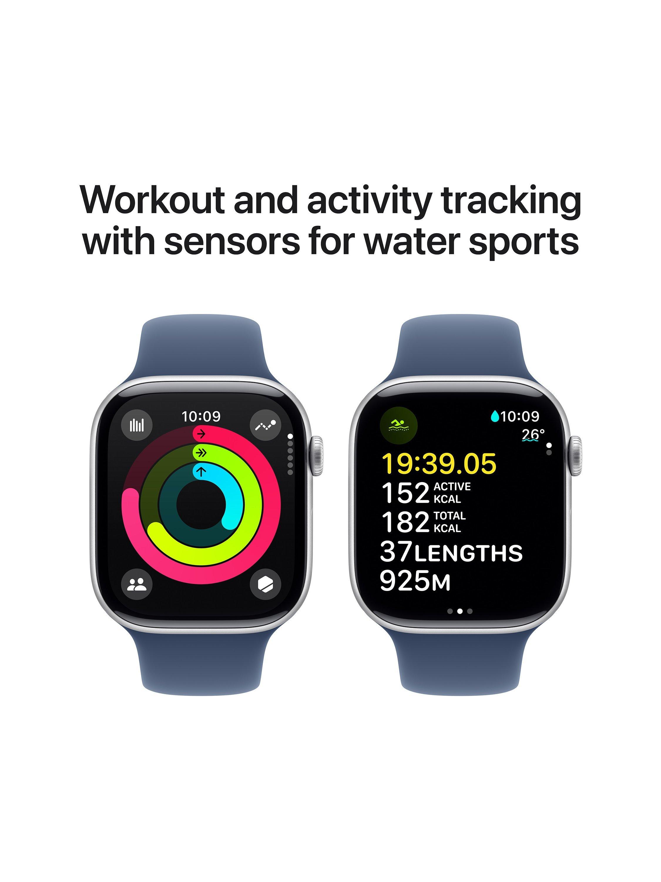 Apple Watch Series 10 GPS Cellular 46mm Aluminium Case Sport Band Denim