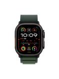 Apple Watch Ultra 2 GPS + Cellular, 49mm, Titanium Case with Alpine Loop, Black/Dark Green