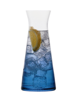 Anton Studio Designs Empire Glass Carafe, 1.2L, Blue - view 2, Blue
