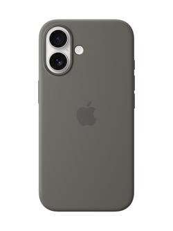 Apple iPhone 16 Silicone Case with MagSafe, Stone Grey