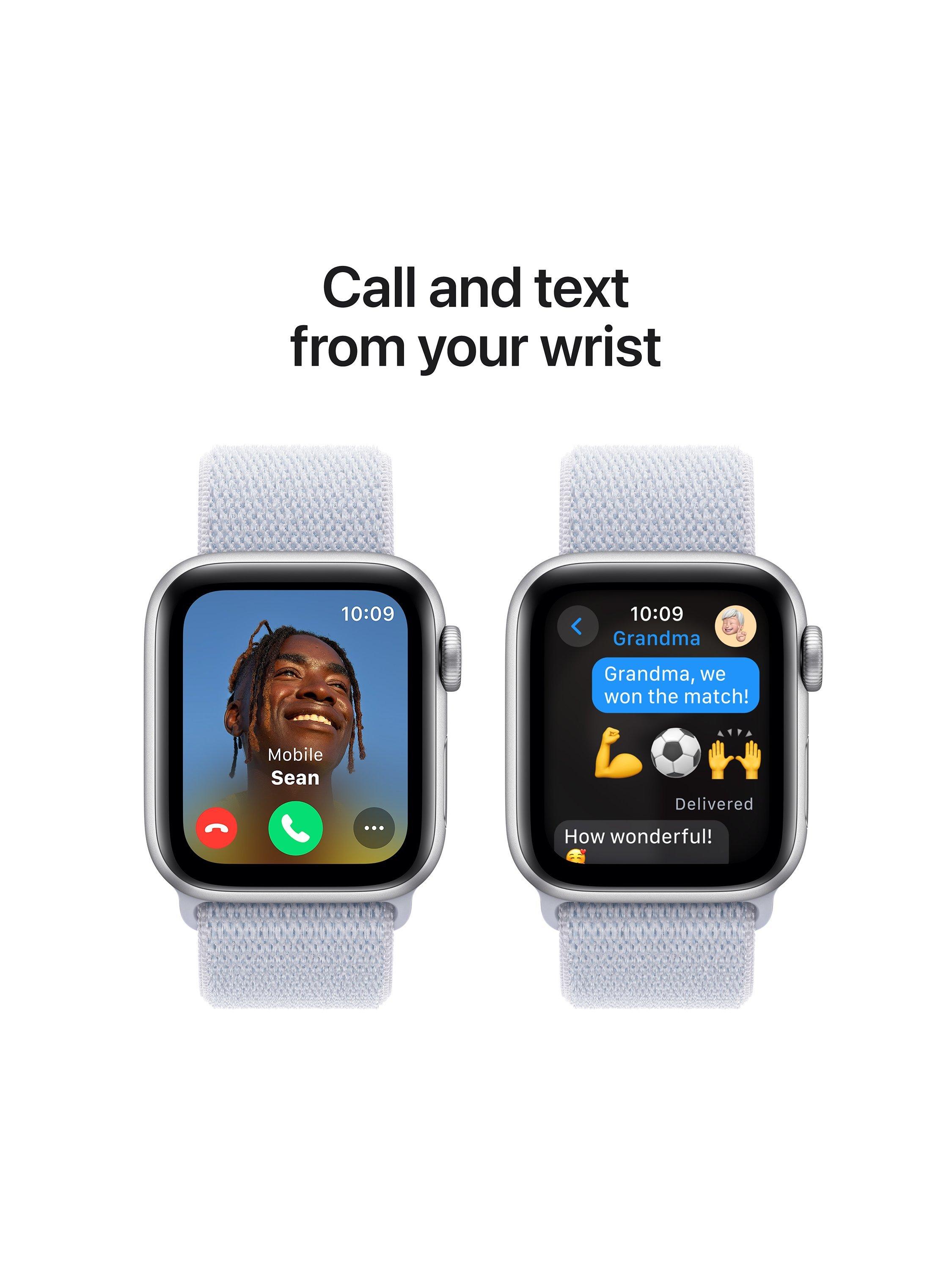 Apple Watch SE GPS, 40mm, Sport Loop, One Size, Silver/Blue Apple Watch SE GPS, 40mm, Sport Loop, One Size, Silver/Blue
