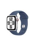 Apple Watch SE GPS + Cellular, 40mm, Sport Band, Silver/Denim