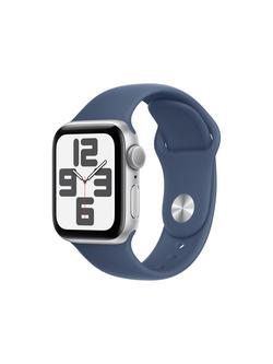 Apple Watch SE GPS, 40mm, Sport Band, Silver/Denim