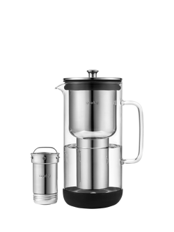Aarke Purifier Water Filter Glass Pitcher, 2.4L, Clear, Clear